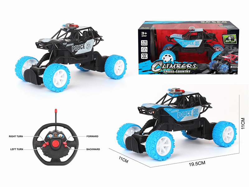 1:16 4-Channel Remote Control Climbing Cross-Country Police Car