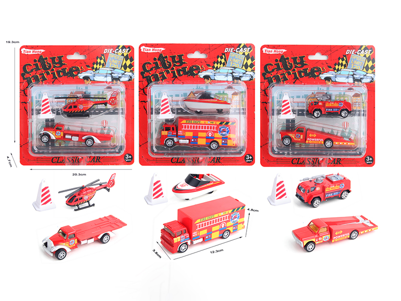 Alloy Ramp Truck/Trailer Truck/Container Truck 1PCS With Alloy Car/Boat/Helicopter