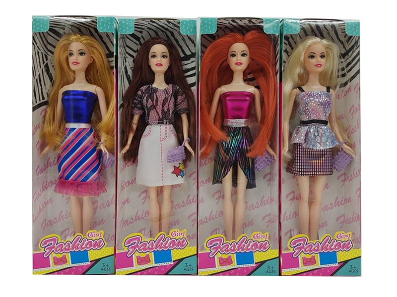 11.5-Inch Solid Body Movable Hand Fashion Doll With Handbag