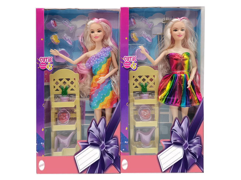 11.5-Inch Solid 9-Joint Fashion Dress Doll Set