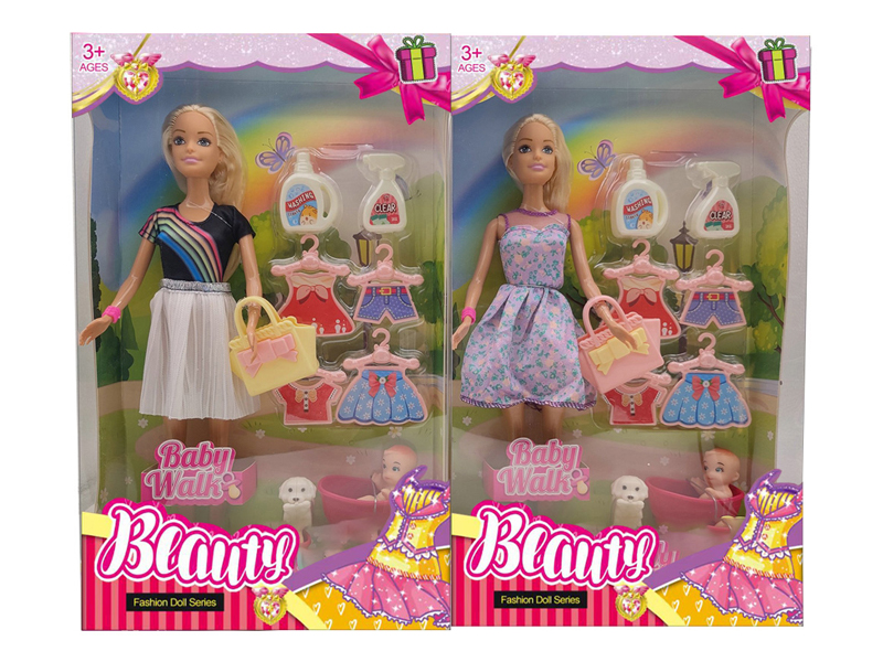 11.5-Inch Full-Length Short Skirt Doll Set