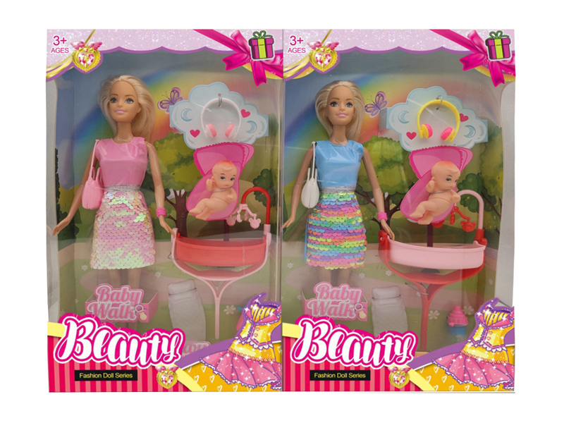 11.5-Inch Full-Length Short Skirt Doll Set