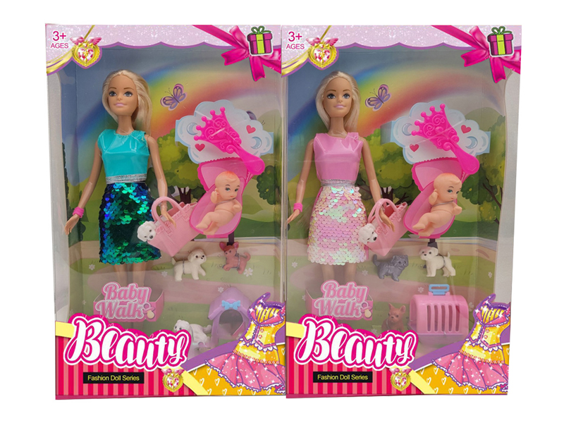 11.5-Inch Full-Length Short Skirt Doll Set