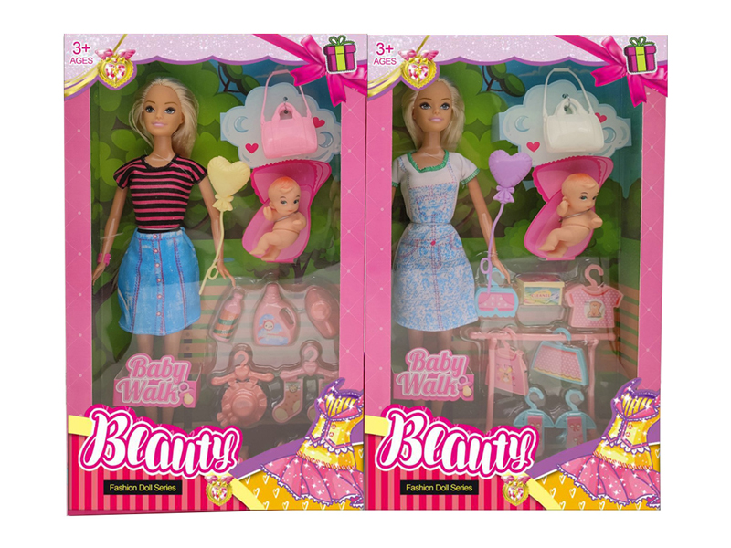 11.5-Inch Full-Length Short Skirt Doll Set