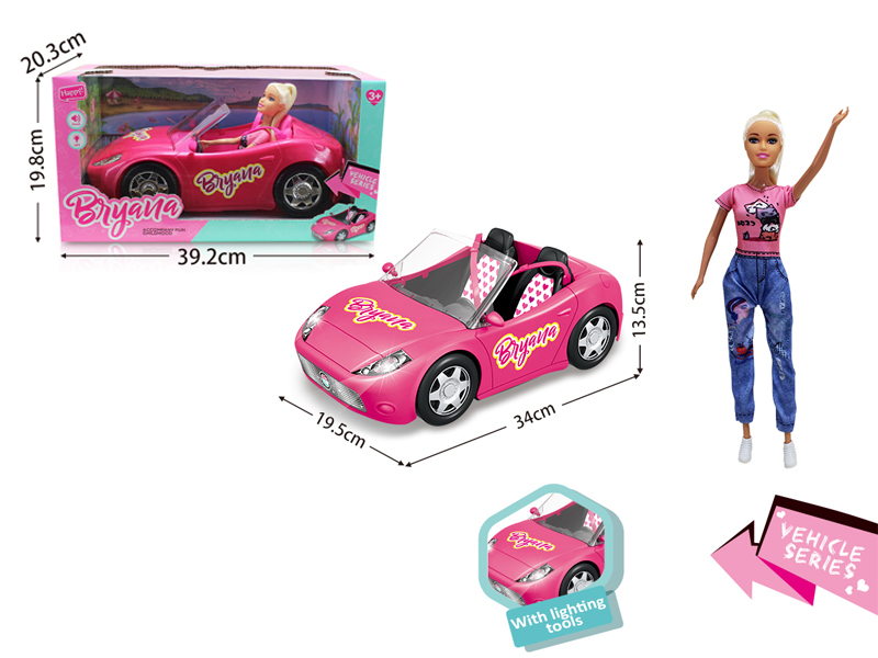 Slide Doll Sports Car With Light And Music