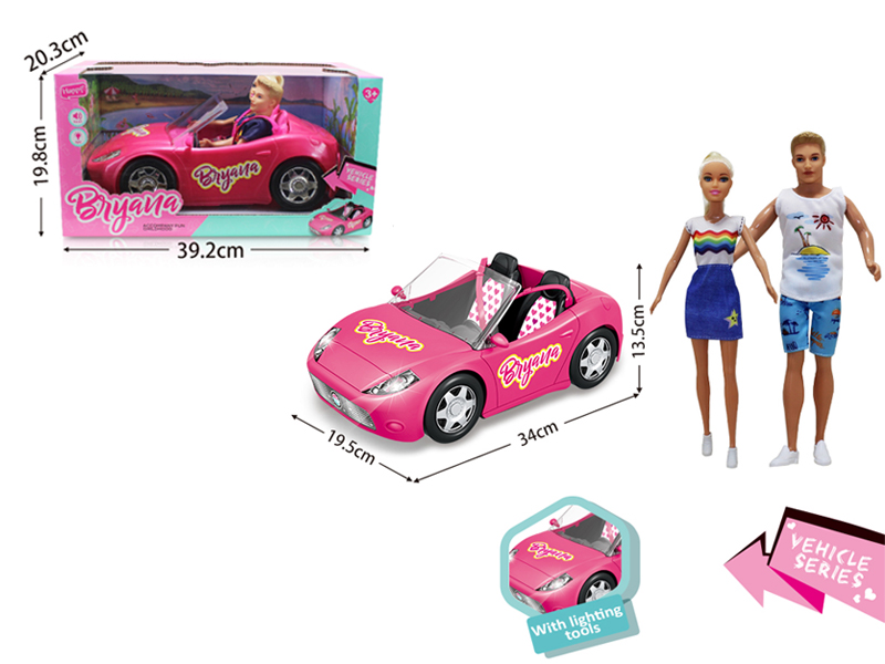 Slide Doll Sports Car With Light And Music