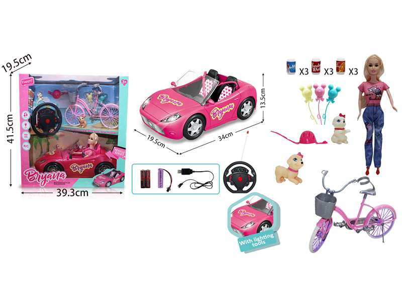 4CH R/C Doll Sports Car With Light And Music