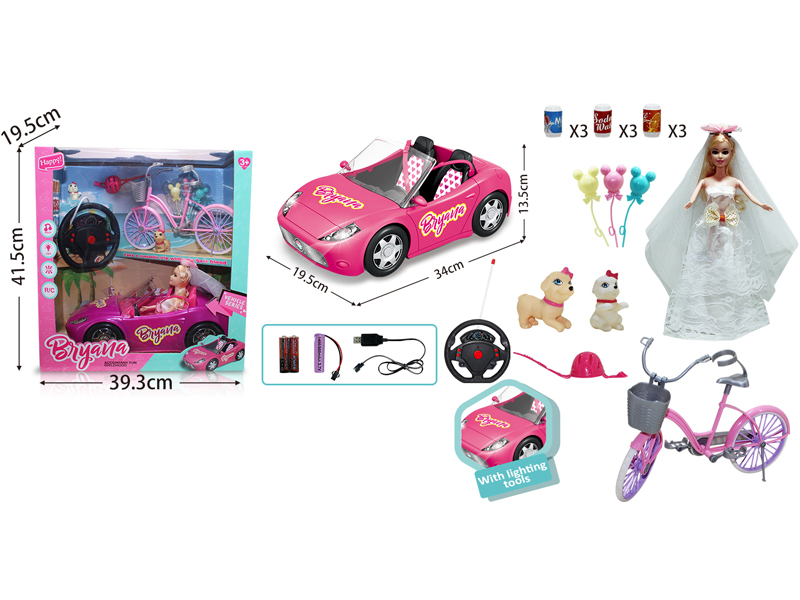4CH R/C Doll Sports Car With Light And Music
