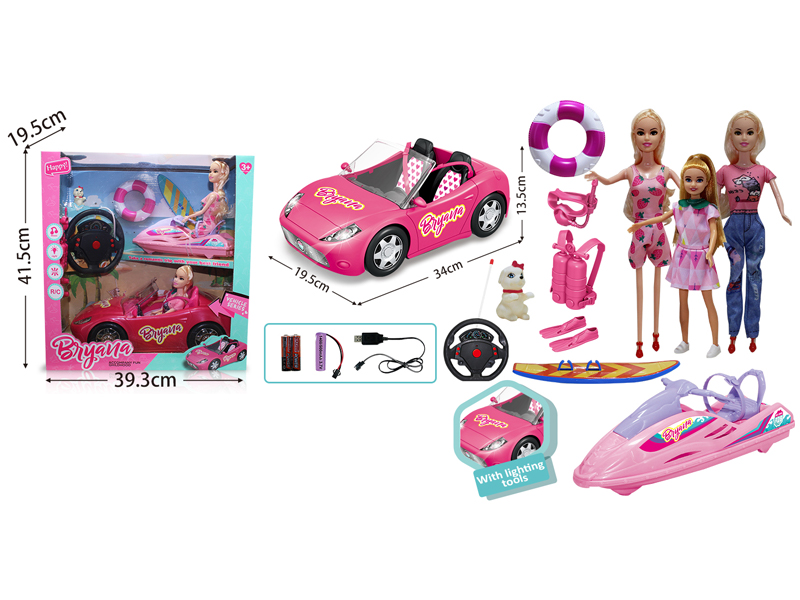 4CH R/C Doll Sports Car With Light And Music