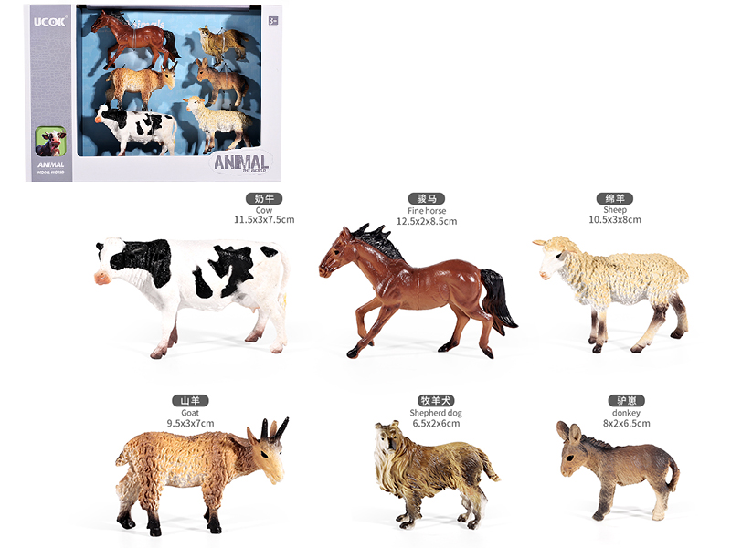Farm Animal Models Set 6pcs