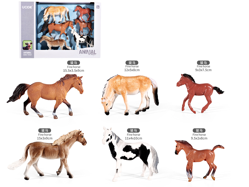 Horse Models Set 6pcs