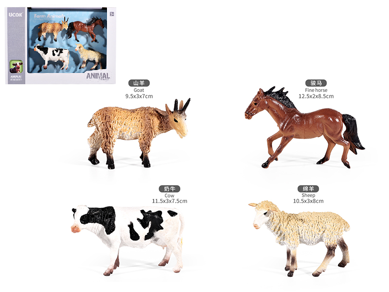 Farm Animal Models Set 4pcs
