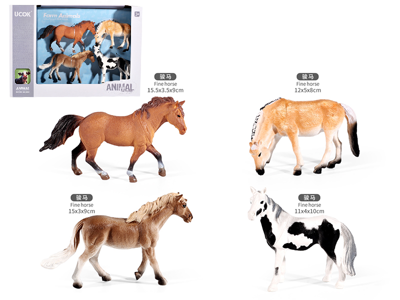 Horse Models Set 4pcs
