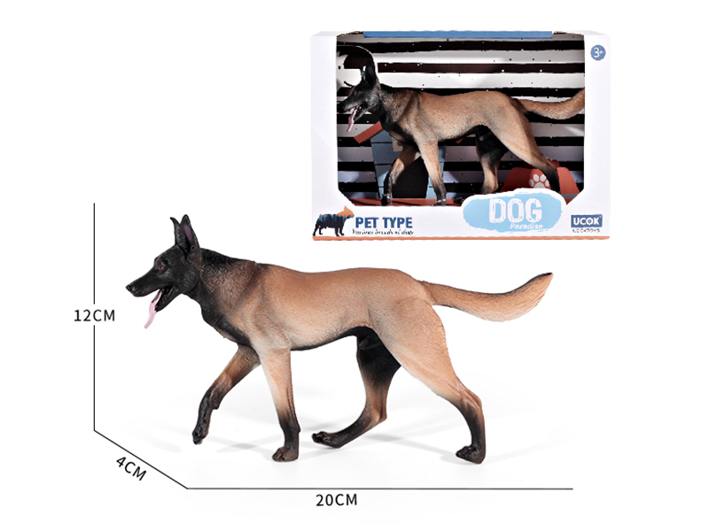 8 Inch Painted Wolf Dog