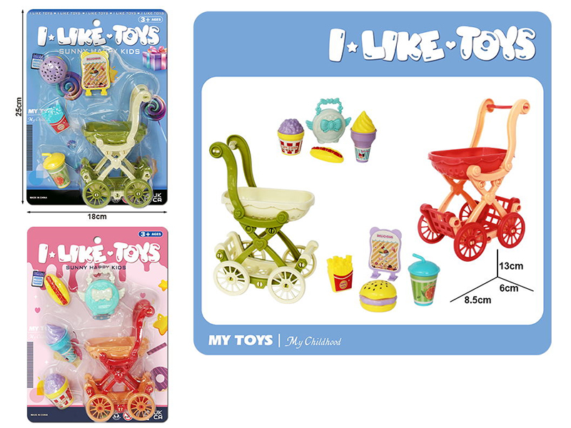 Foods And Shopping Cart Set