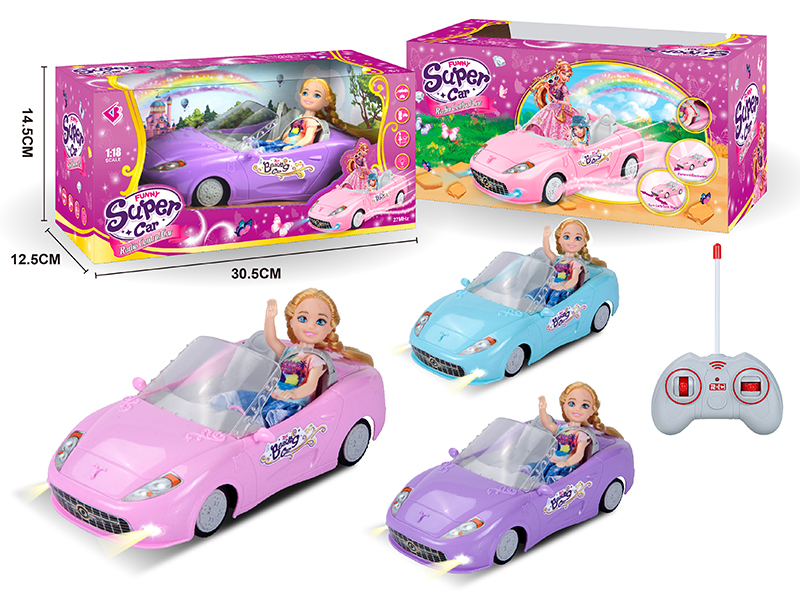 1:18 4-Channel Remote Control Car With Doll