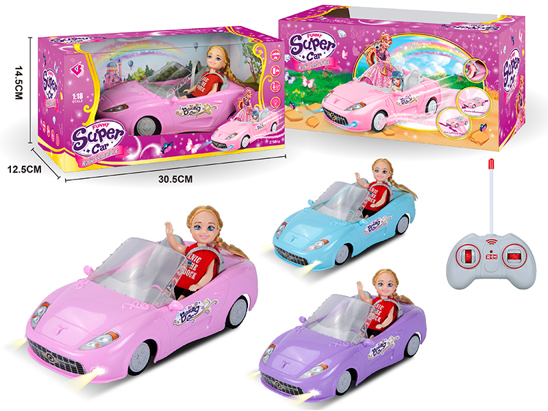 1:18 4-Channel Remote Control Car With Doll