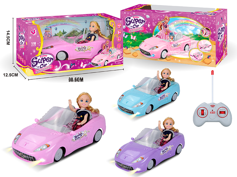 1:18 4-Channel Remote Control Car With Doll