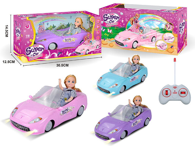 1:18 4-Channel Remote Control Car With Doll