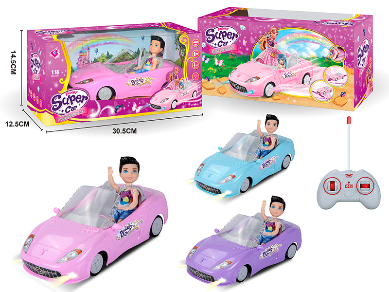 1:18 4-Channel Remote Control Car With Doll