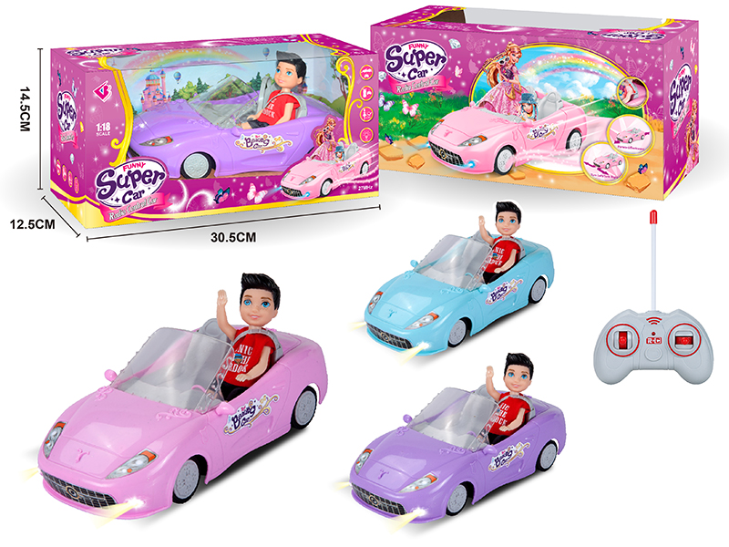 1:18 4-Channel Remote Control Car With Doll