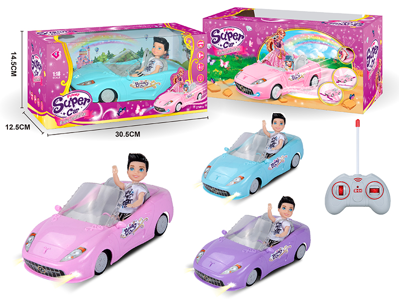 1:18 4-Channel Remote Control Car With Doll