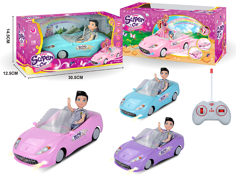 1:18 4-Channel Remote Control Car With Doll
