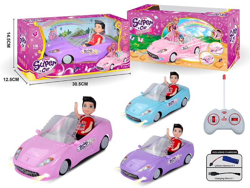 1:18 4-Channel Remote Control Car With Doll