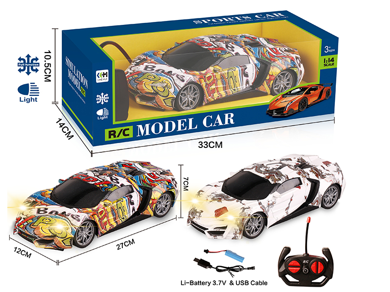 27Mhz 1:14 4-Channel Graffiti Remote Control Lykan Car With Lights(Included Batteries)