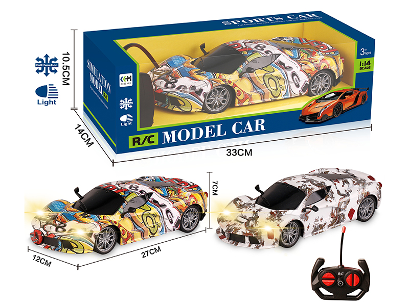 27Mhz 1:14 4-Channel Graffiti Remote Control LaFerrari Car With Lights(Not Included Batteries)