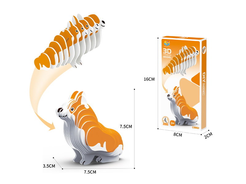 3D Animal 3D Puzzle Corgi