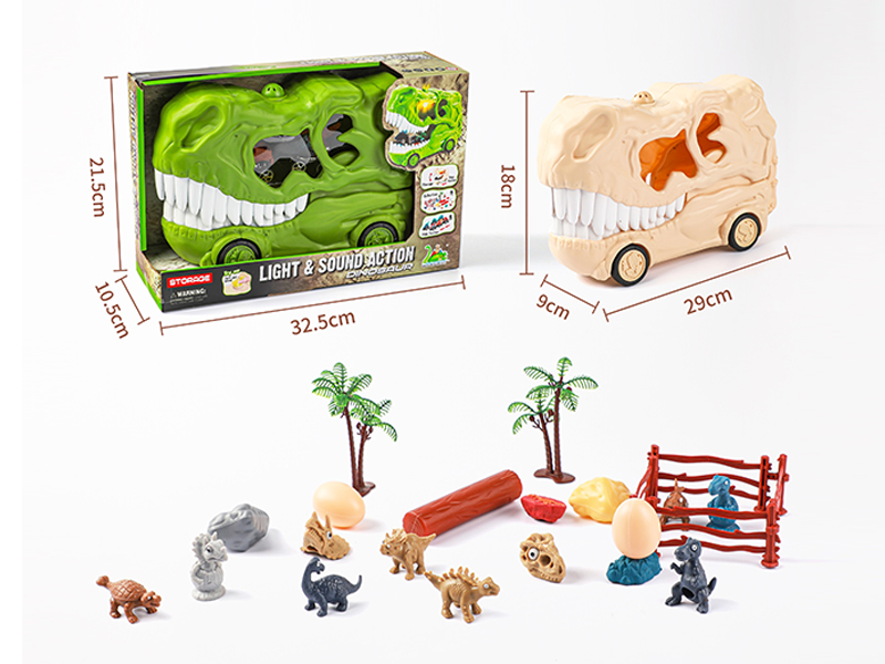 Slide Dinosaur Bone Storage Vehicle Model Scene