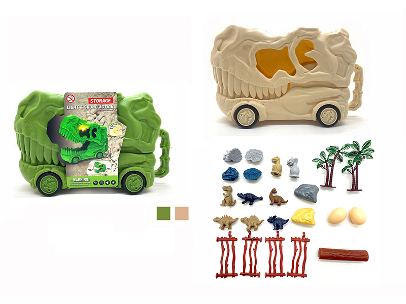 Slide Dinosaur Bone Storage Vehicle Model Scene