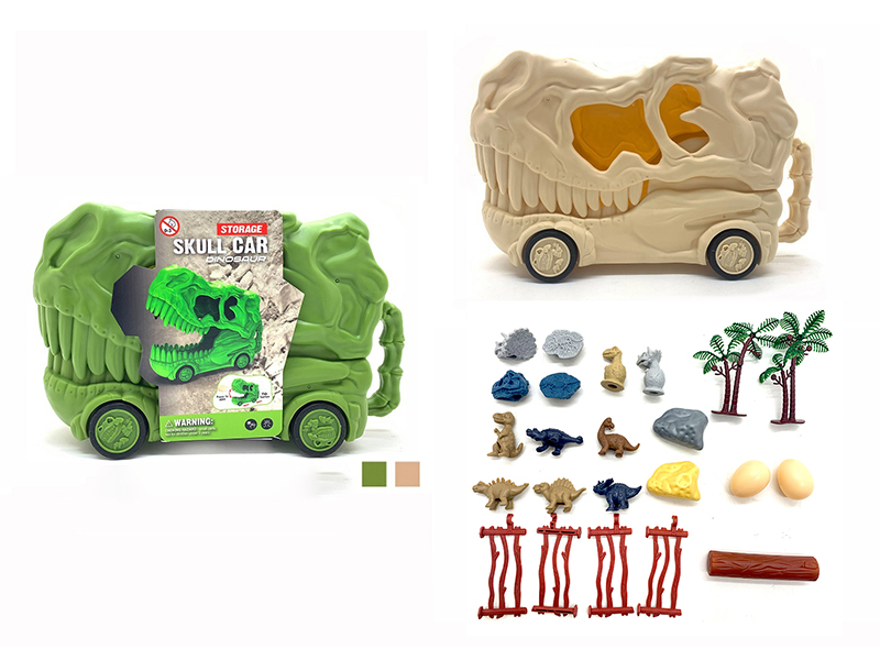 Slide Dinosaur Bone Storage Vehicle Model Scene