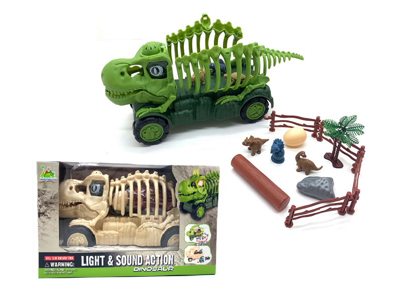 Slide Dinosaur Bone Storage Vehicle Model Scene