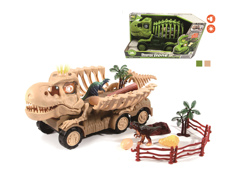 Slide Dinosaur Bone Storage Vehicle Model Scene With Sound And Light