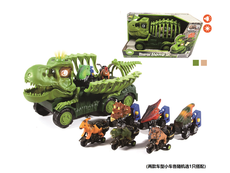 Slide Dinosaur Bone Storage Car Model Dinosaur Car With Sound And Light