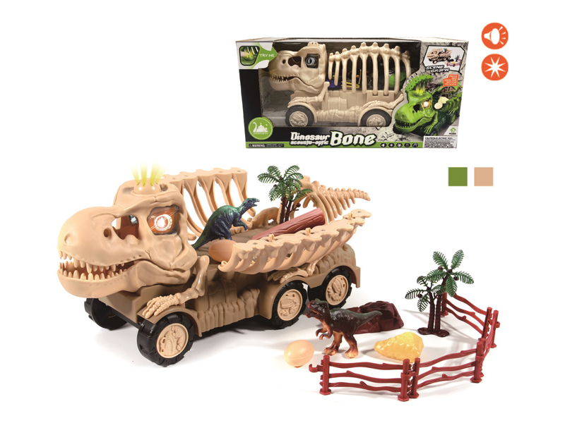 Slide Dinosaur Bone Storage Vehicle Model Scene With Sound And Light
