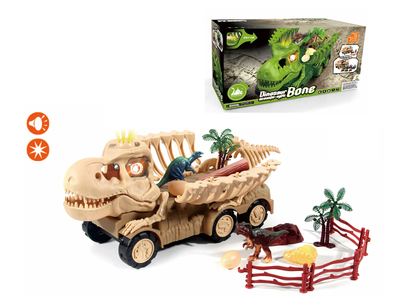 Slide Dinosaur Bone Storage Vehicle Model Scene With Sound And Light