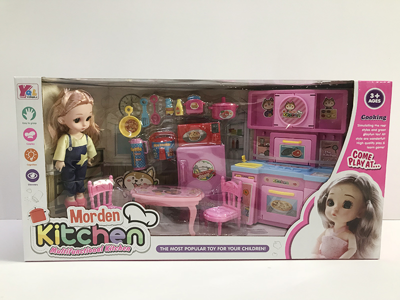Kitchen Scene Set + Doll
