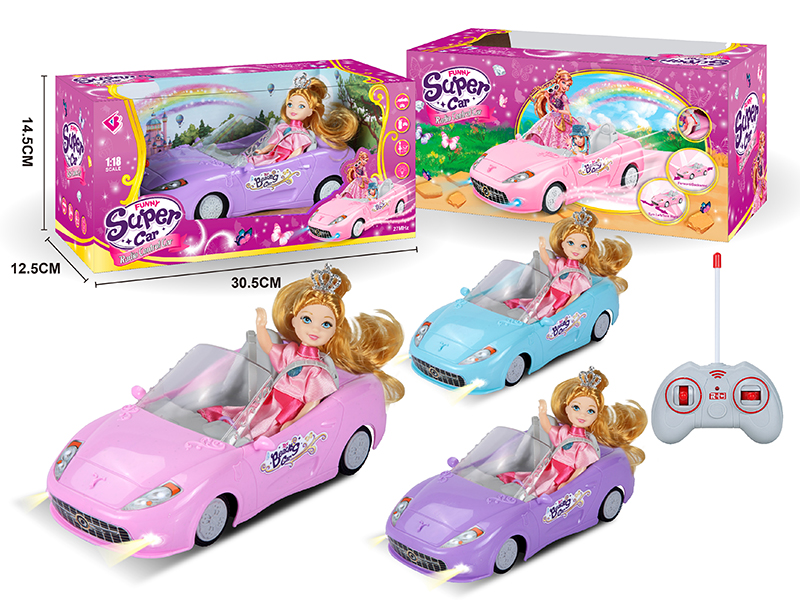 1:18 4-Channel Remote Control Car With Doll