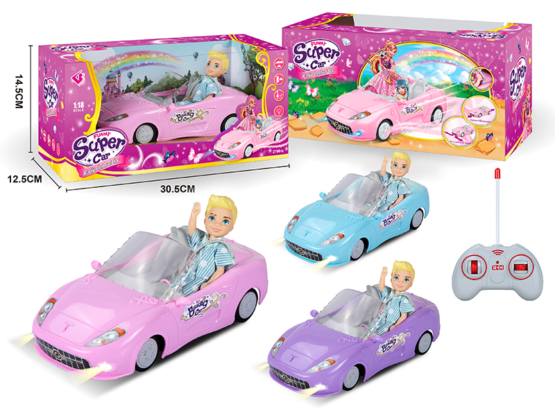 1:18 4-Channel Remote Control Car With Doll