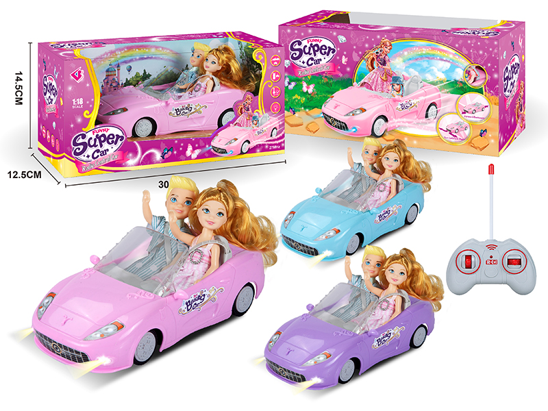 1:18 4-Channel Remote Control Car With Dolls