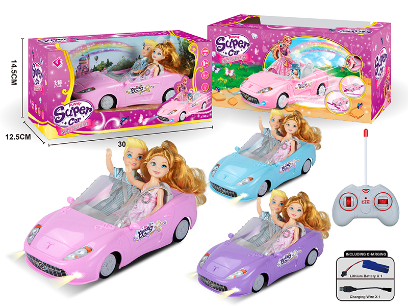 1:18 4-Channel Remote Control Car With Dolls