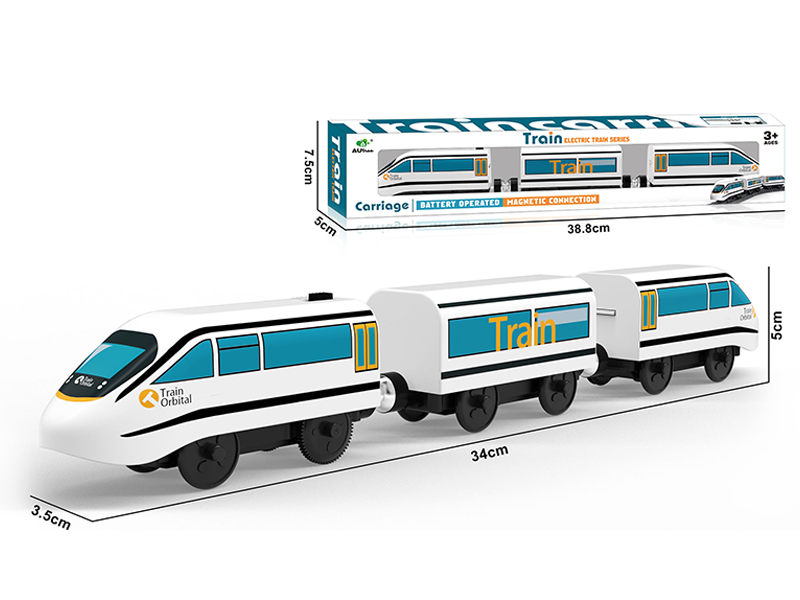 Three Sections Of Modern Train Locomotives