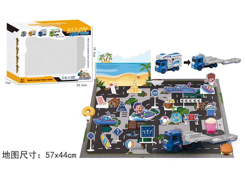 Alloy DIY Theme Scene Motor Home(Beach Set)
