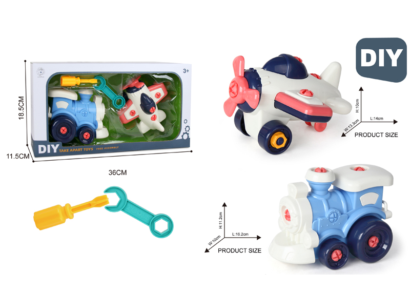 DIY Disassembly Train+Aircraft