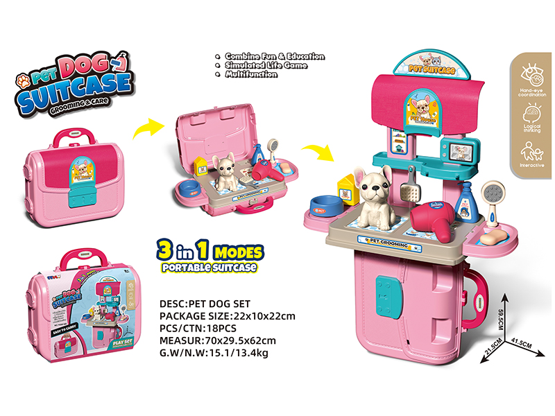 Pet Dog Grooming & Care 3 In 1 Modes Portable Suitcase