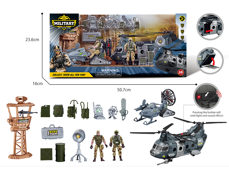Helicopter Military War Game Play Set