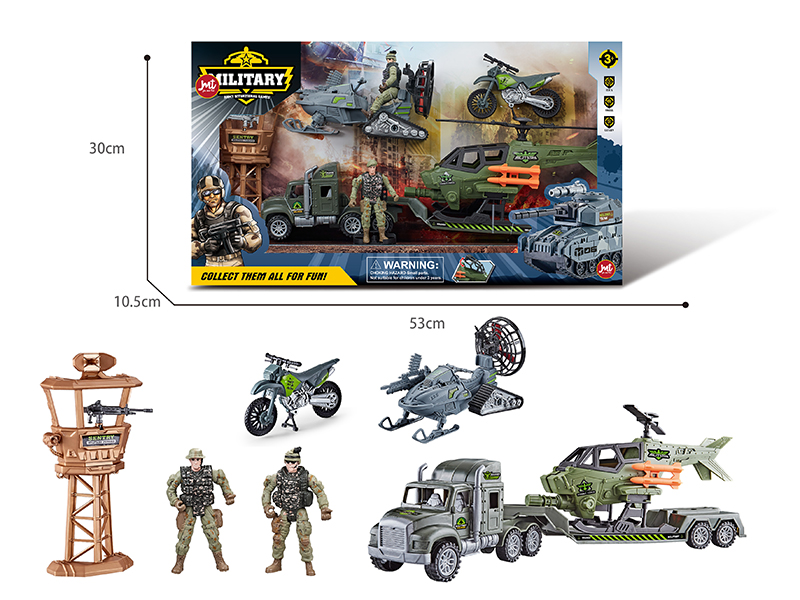 Transport Tow Truck Military War Game Play Set